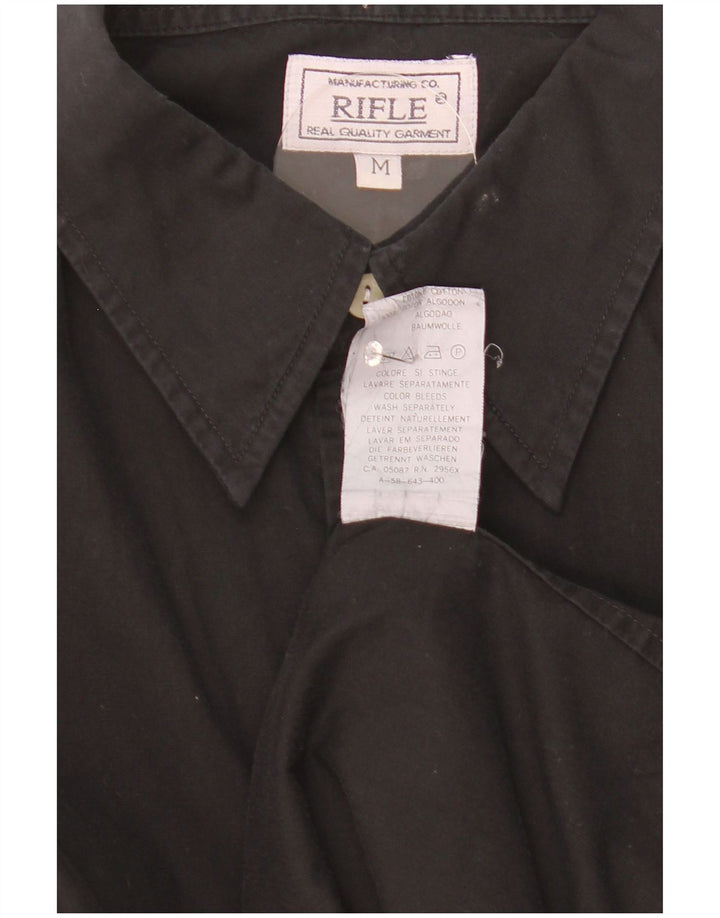 Ανδρικό πουκάμισο Rifle Relaxed Fit Medium μαύρο βαμβακερό