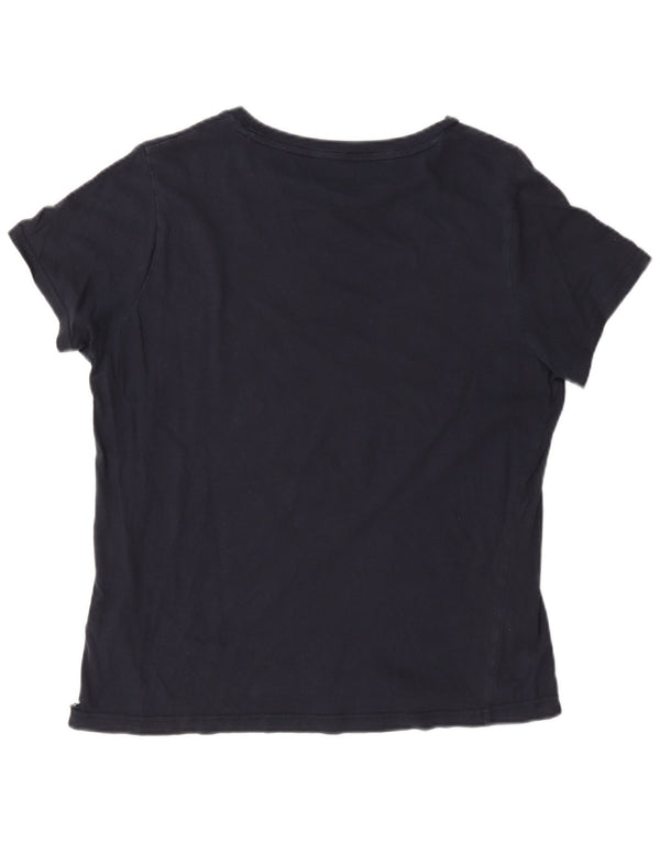 Γυναικείο γραφικό μπλουζάκι Tommy Hilfiger Top UK 14 μεσαίου μπλε βαμβακερό