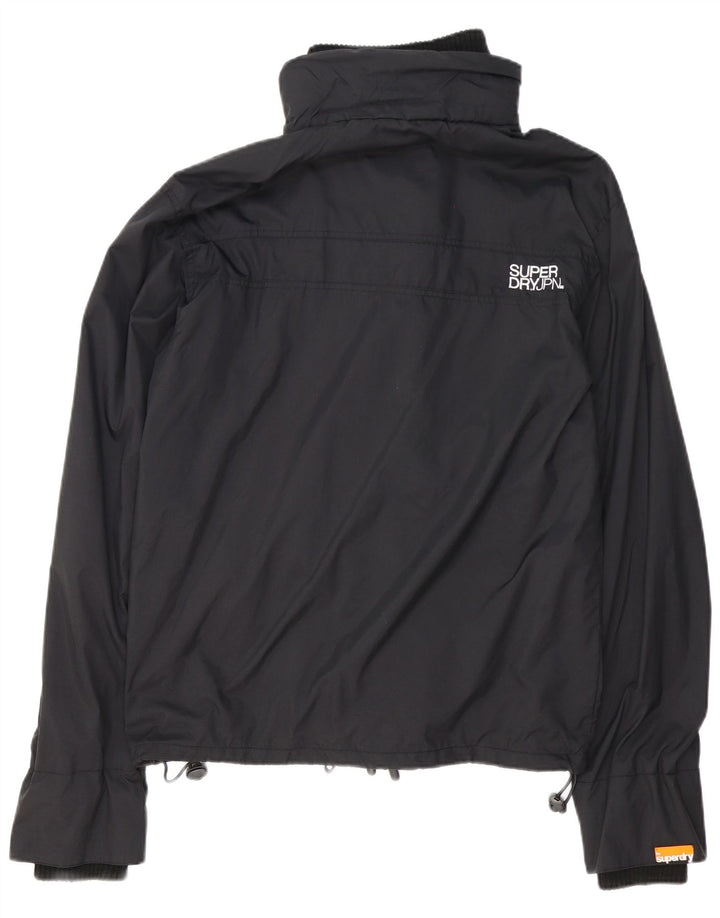 Superdry Ανδρικό γραφικό μπουφάν βροχής UK 42 XL μαύρο νάιλον