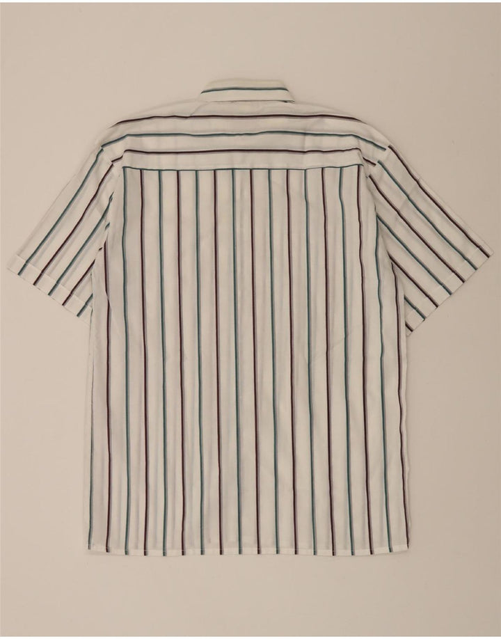 GINO MARCONI Mens Short Sleeve Shirt Size 39 Medium White Pinstripe Vintage Gino Marconi and Second-Hand Gino Marconi from Messina Hembry 