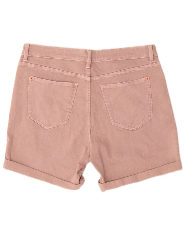 Marks & Spencer Γυναικείο τζιν σορτς UK 12 Medium W30 Ροζ βαμβακερό
