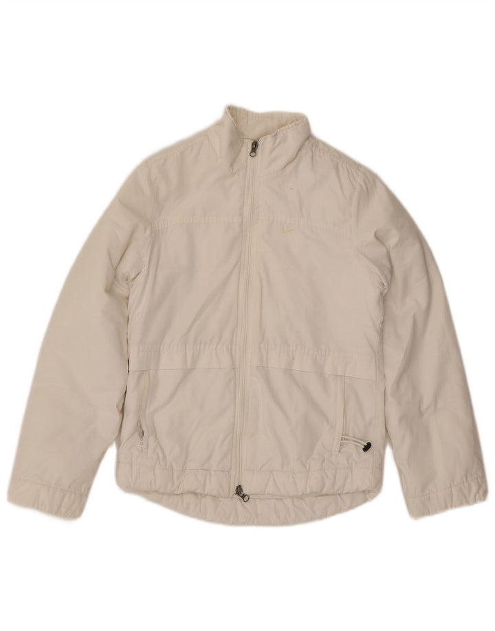 Γυναικείο μπουφάν Nike Windbreaker UK 4/6 XS Λευκό βαμβακερό