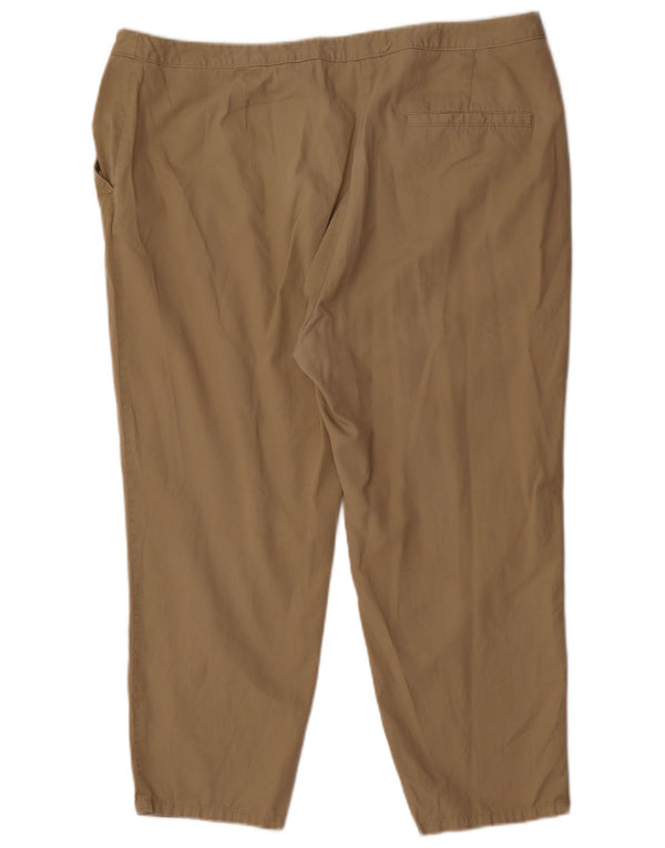Marks & Spencer Γυναικείο Cropped Παντελόνι UK 18 XL W38 L24 Beige βαμβακερό