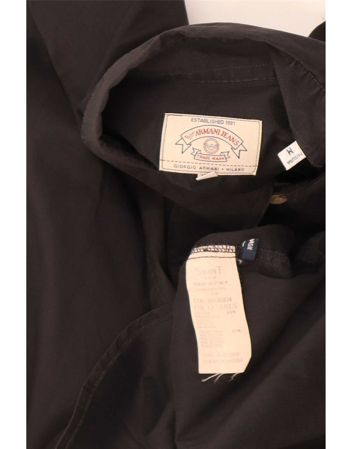 Ανδρικό πουκάμισο Armani Jeans Μεσαίο μαύρο βαμβακερό