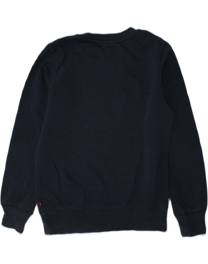 LEVI'S Boys Graphic Sweatshirt Jumper 11-12 Years Navy Blue Cotton | Vintage Levi's | Thrift | Second-Hand Levi's | Used Clothing | Messina Hembry 