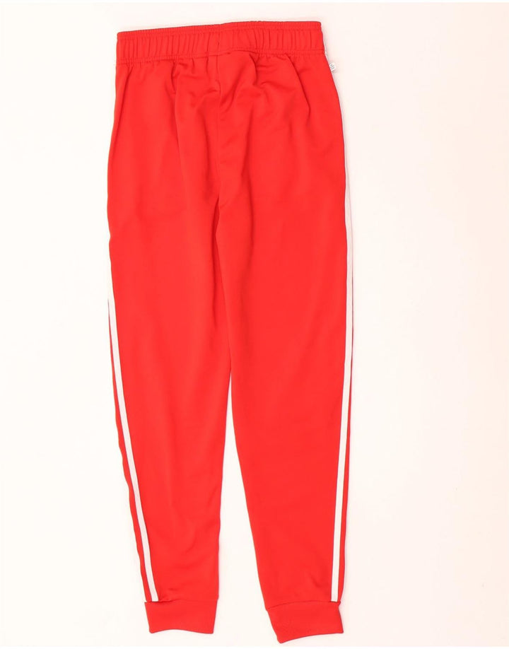 Adidas Boys Tracksuit Trousers Joggers 13-14 Years Red Polyester