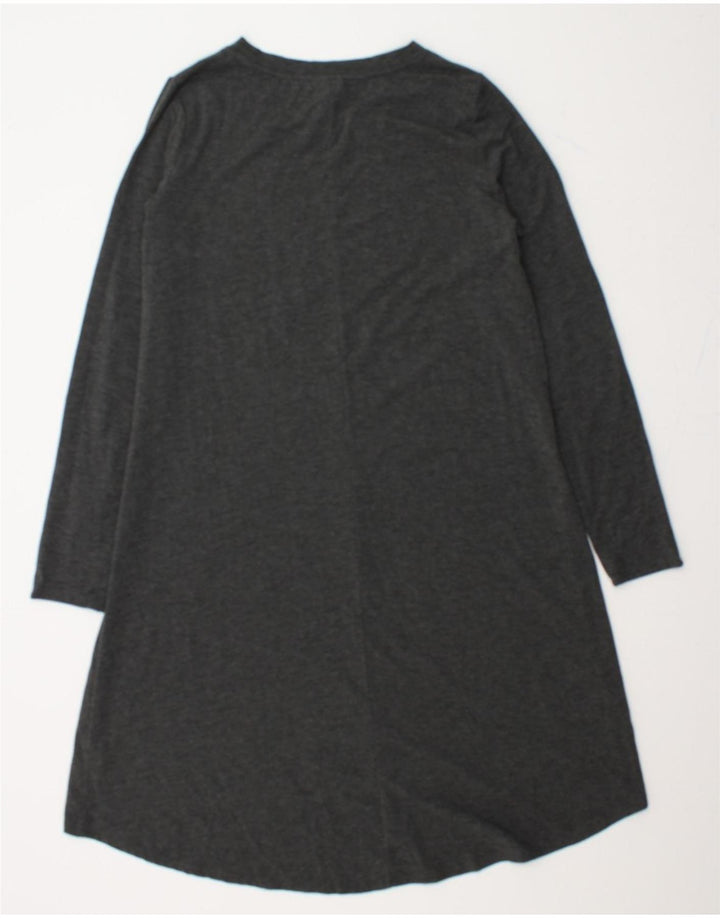 MOSSIMO Womens Long Sleeve T-Shirt Dress UK 16 Large Grey Polyester Vintage Mossimo and Second-Hand Mossimo from Messina Hembry 