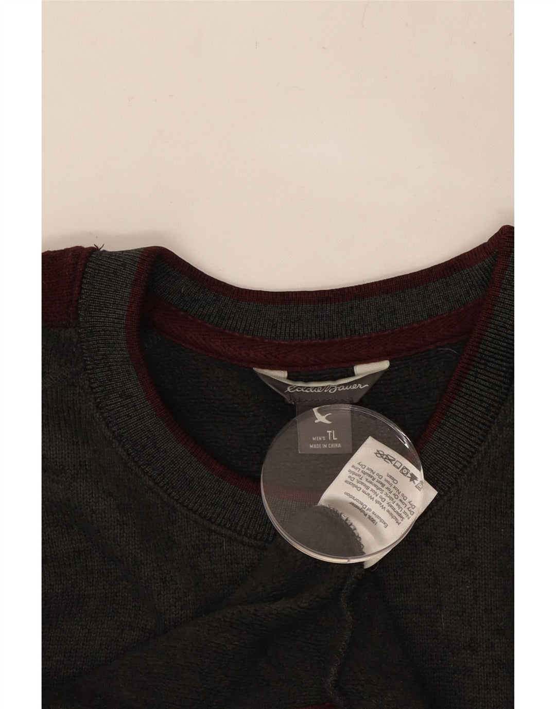 EDDIE BAUER Ανδρικό ψηλό μακρυμάνικο μπλουζάκι μεγάλο γκρι πολυεστέρας