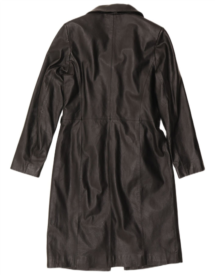 Cofi Γυναικείο Δερμάτινο Παλτό UK 12 Medium Black Leather