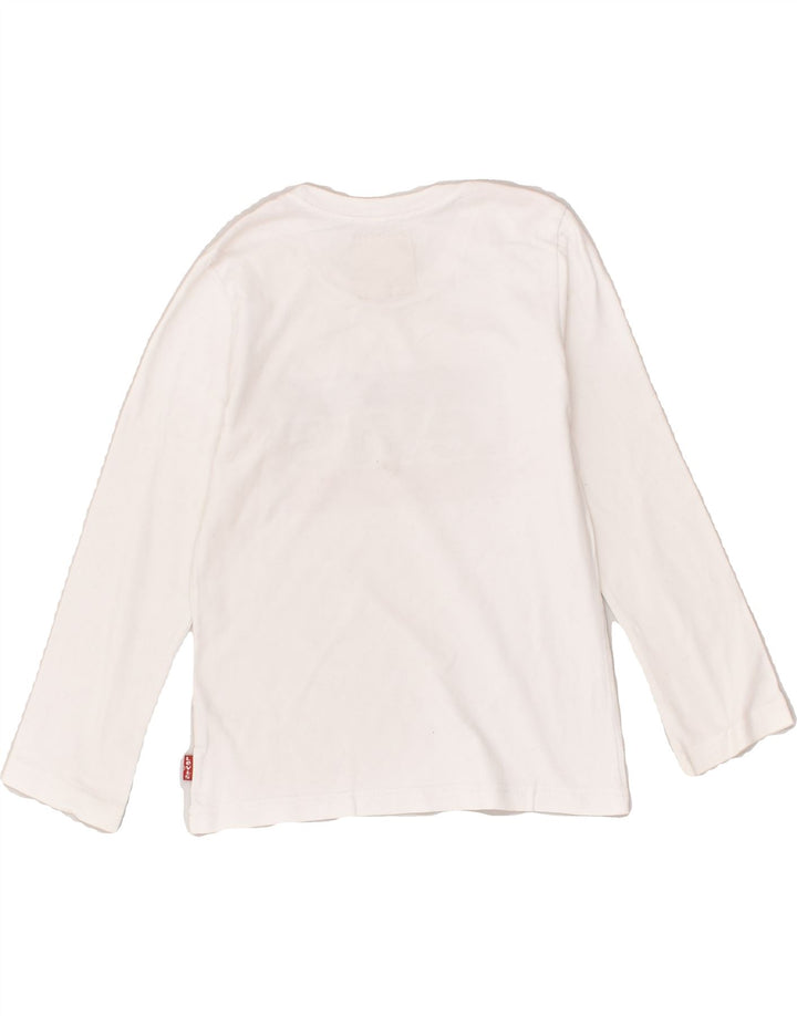 LEVI'S Boys Graphic Top Long Sleeve 7-8 Years White Cotton | Vintage Levi's | Thrift | Second-Hand Levi's | Used Clothing | Messina Hembry 