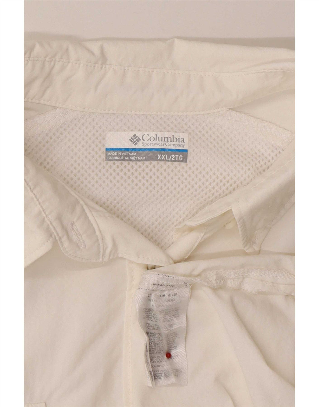 Ανδρικό πουκάμισο ταξιδιού Columbia 2XL Λευκό νάιλον