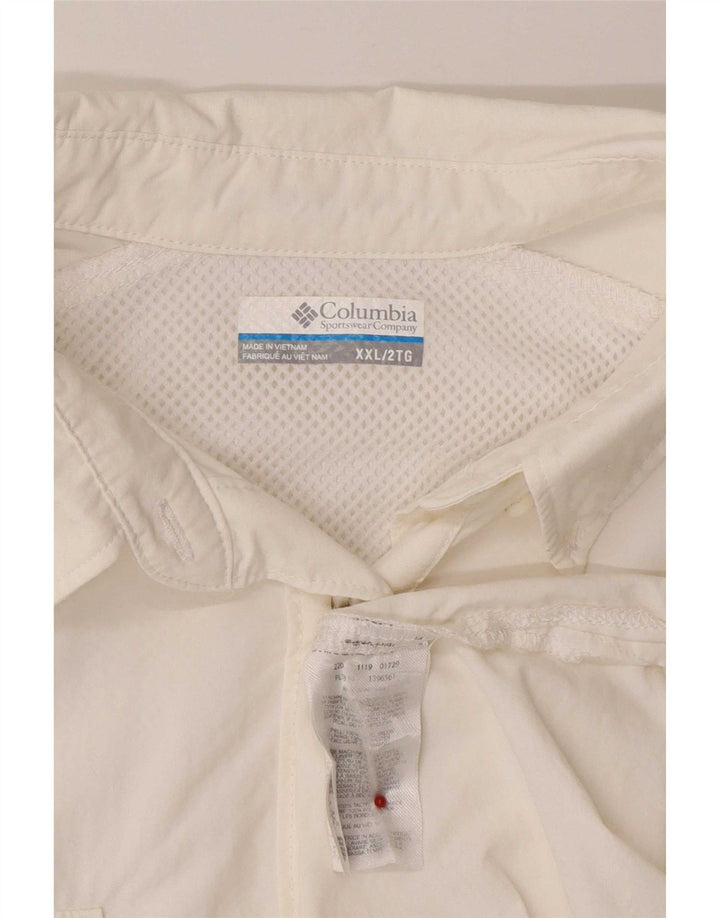 Ανδρικό πουκάμισο ταξιδιού Columbia 2XL Λευκό νάιλον