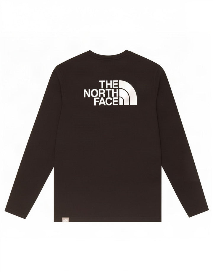 Ανδρικό γραφικό τοπ μακρυμάνικο North Face Μικρό μαύρο βαμβακερό