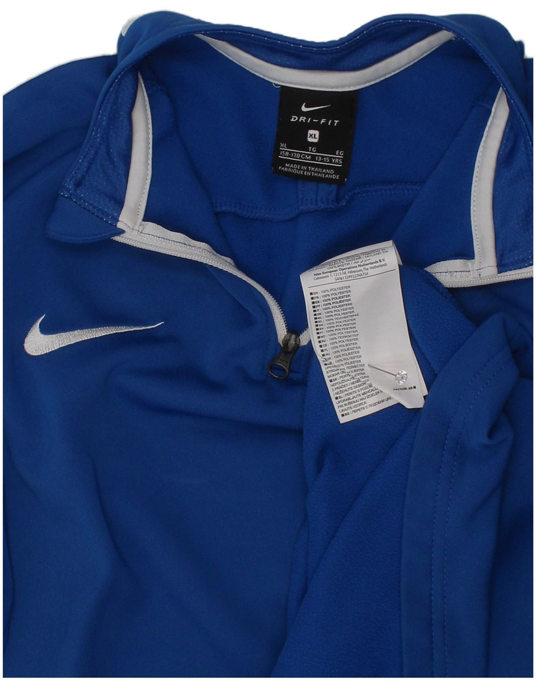 Nike Boys Dri Fit πουλόβερ φόρμα φόρμας 13-14 ετών XL Blue Colourblock