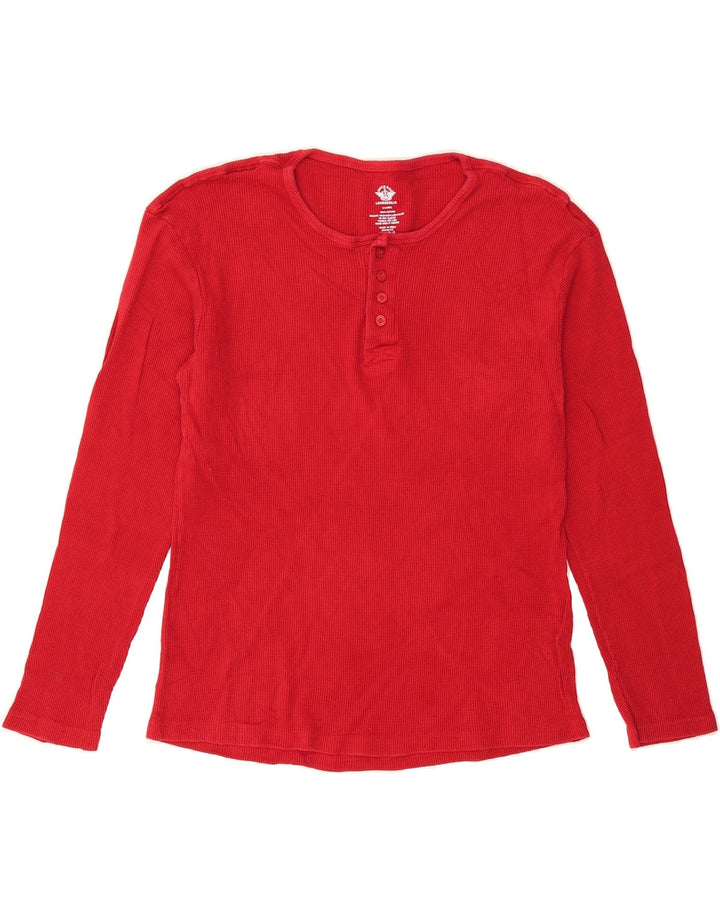 DOCKERS Womens Top Long Sleeve UK 18 XL Red Cotton Vintage Dockers and Second-Hand Dockers from Messina Hembry 