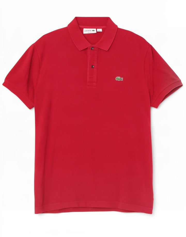 Ανδρικό πουκάμισο πόλο Lacoste Slim Fit Μέγεθος 4 Μεσαίο κόκκινο βαμβακερό
