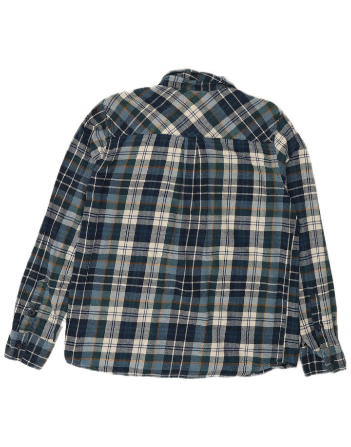 MOUNTAIN WAREHOUSE Ανδρικό Φανελένιο Πουκάμισο Μεγάλο Μπλε Check Cotton