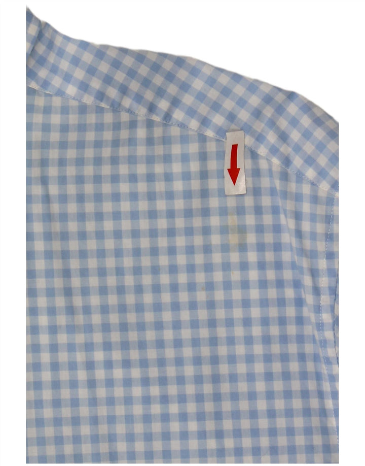 Ανδρικό πουκάμισο Gant Regular Fit Size 45/46 18 2XL Blue Gingham Cotton