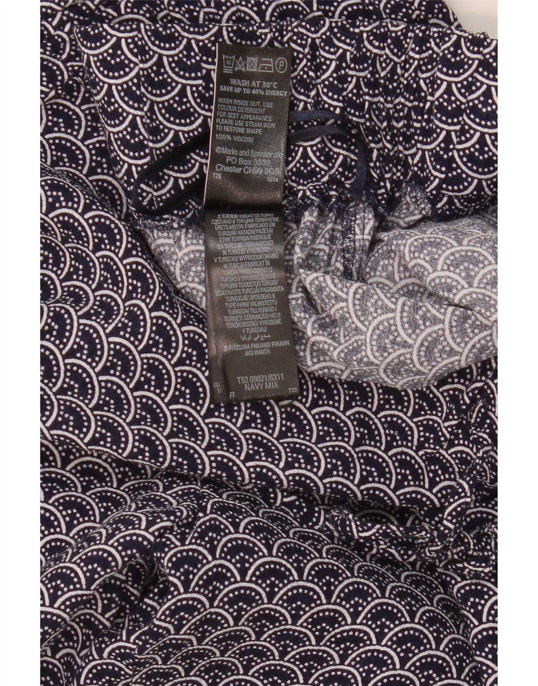 Marks & Spencer Womens Abstract Pattern Casual Παντελόνι UK 16 Large W34 L30