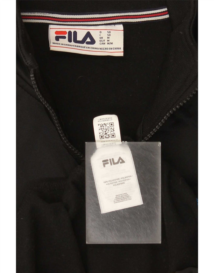 Ανδρική φόρμα γραφικών Fila Top Jacket μεσαίου μαύρου χρώματος πολυεστέρας