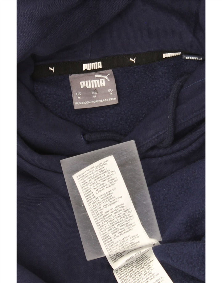Ανδρικό γραφικό φούτερ με κουκούλα Puma, μεσαίο μπλε βαμβακερό