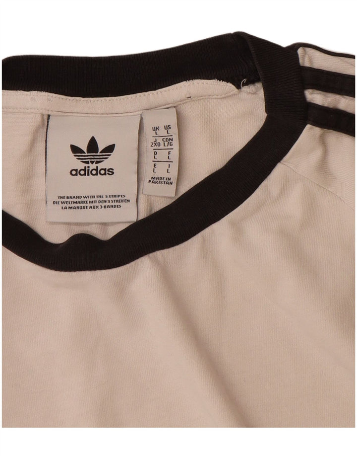 Ανδρικό T-Shirt Adidas Top μεγάλο λευκό βαμβακερό