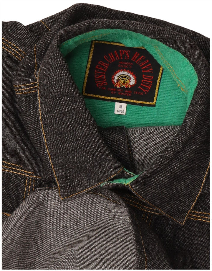 BUSTER Ανδρικό Τζιν Πουκάμισο IT 48/50 Μεσαίο Μαύρο