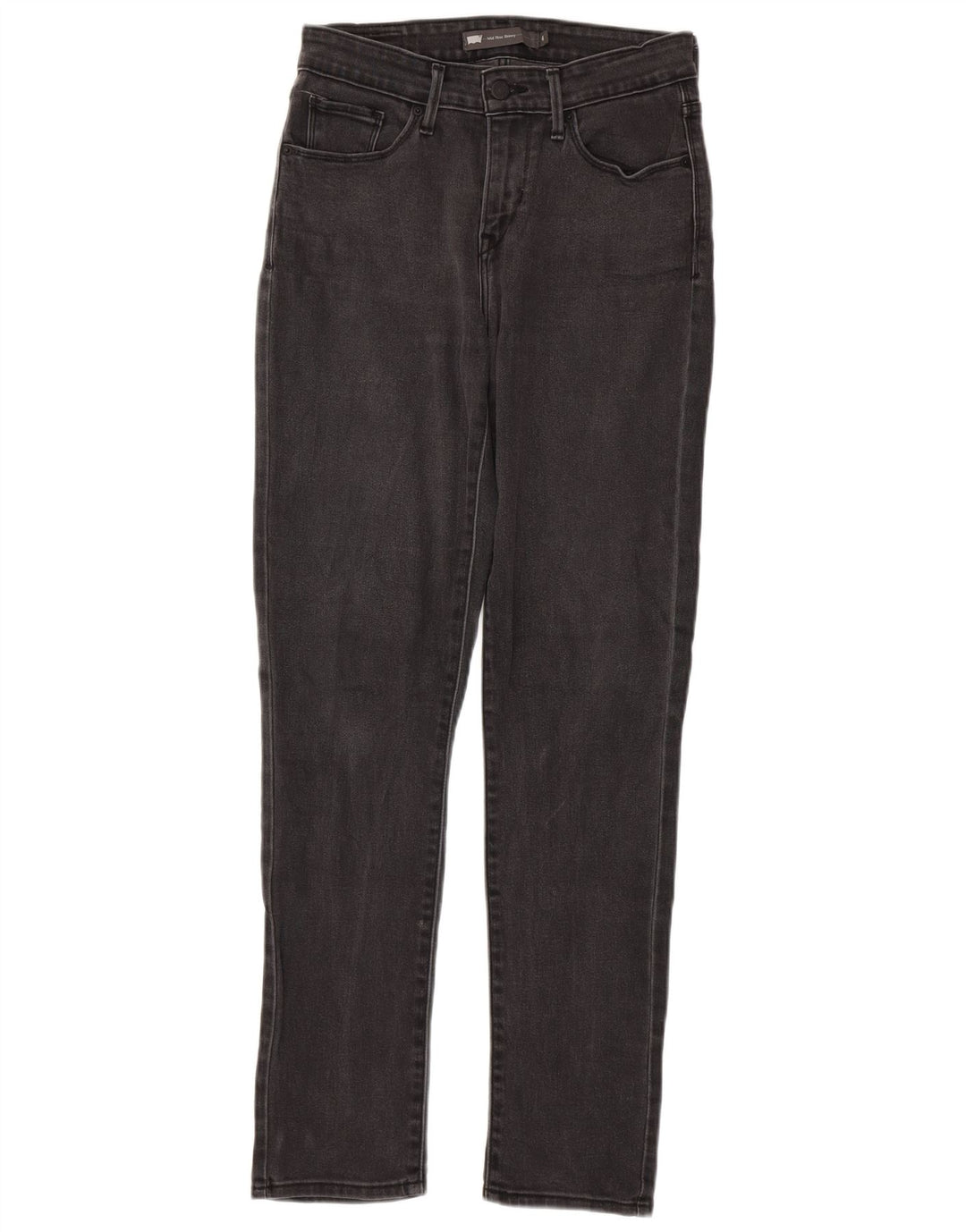 LEVI'S Γυναικεία ψηλόμεσα στενά τζιν US 4 Small W27 L32 Γκρι βαμβακερό