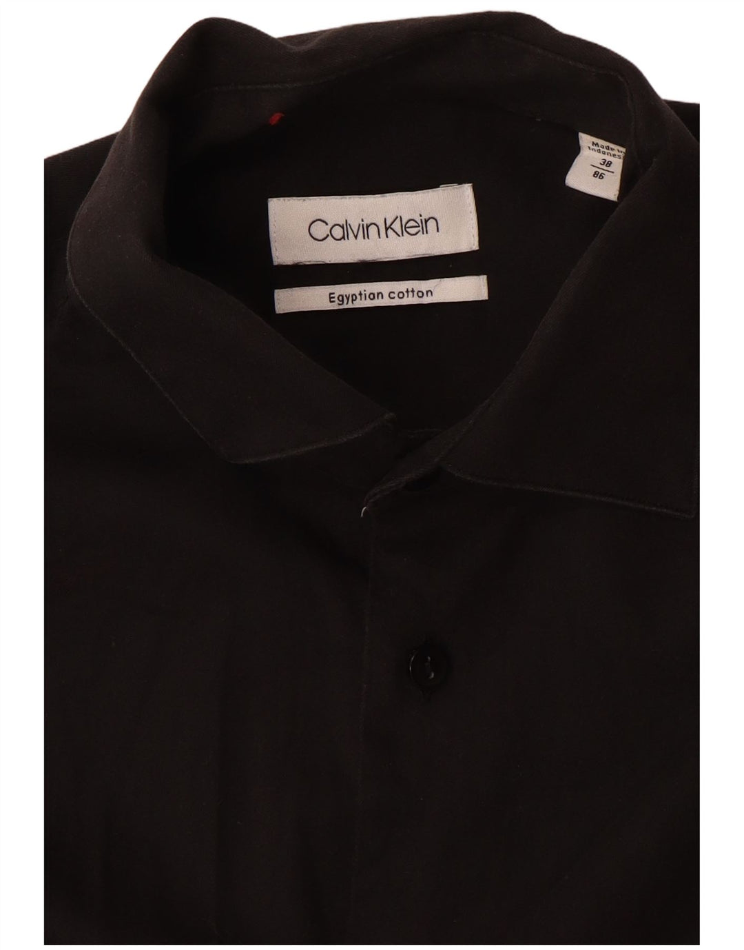Ανδρικό πουκάμισο Calvin Klein Νούμερο 38 Small μαύρο βαμβακερό