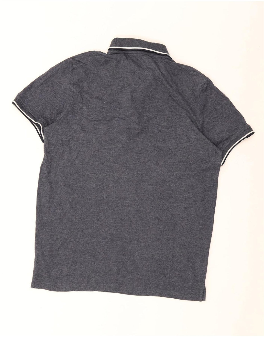 Ανδρικό μπλουζάκι πόλο JACK & JONES Μεγάλο γκρι βαμβακερό ριγέ