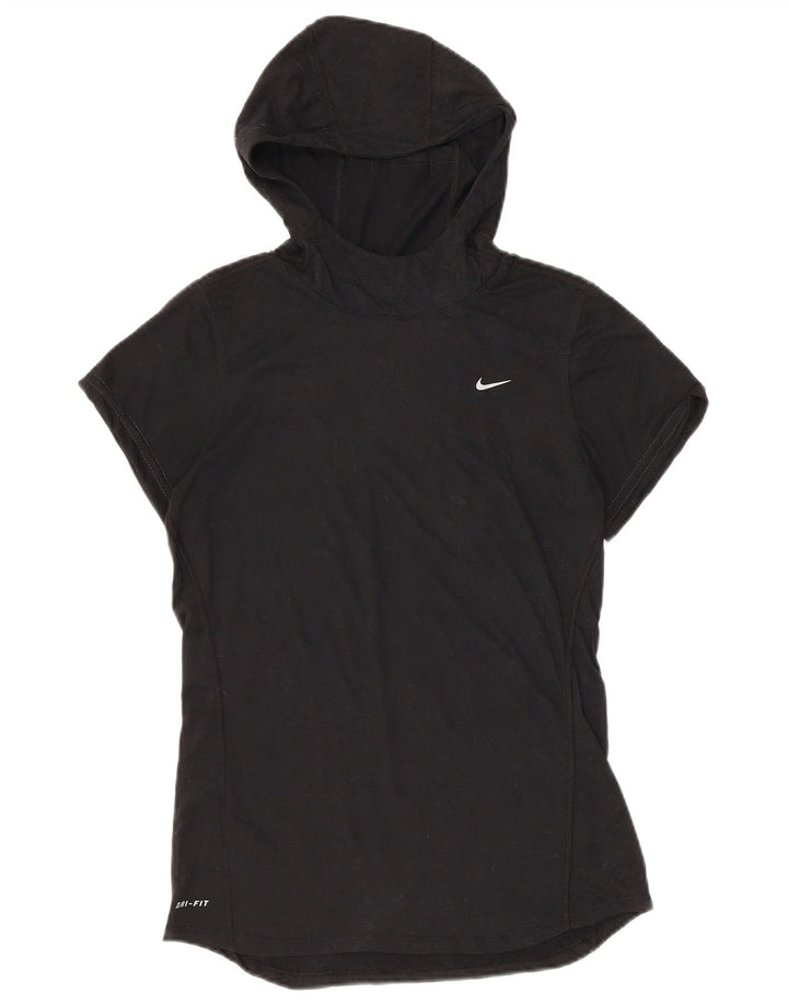 Γυναικείο μπλουζάκι Nike με κουκούλα Dri Fit Top 10 Small Black Polyester