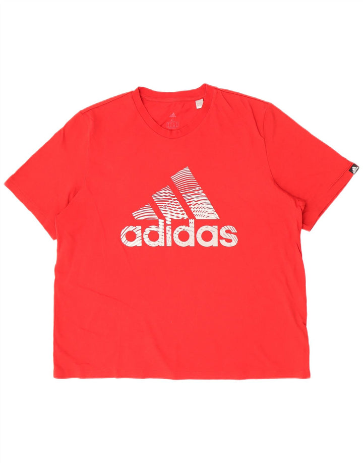 Ανδρικό γραφικό T-Shirt Adidas Top XL Red