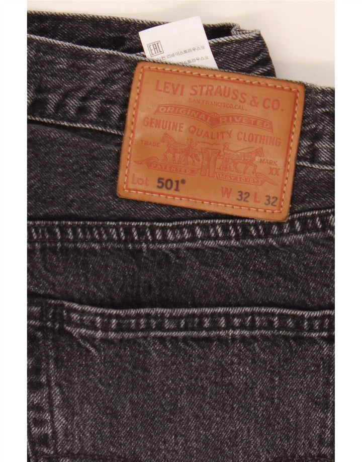 LEVI'S Ανδρικό τζιν 501 ίσιο W32 L32 Γκρι βαμβακερό