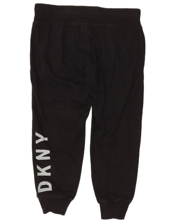 Dkny Γυναικεία φόρμα γραφικών Crop Παντελόνια Joggers UK 14 Medium Black