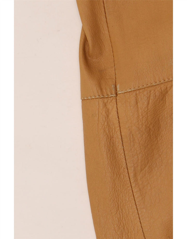 Essebi Ανδρικό Bomber Δερμάτινο Μπουφάν IT 56 3XL Μπεζ Δερμάτινο