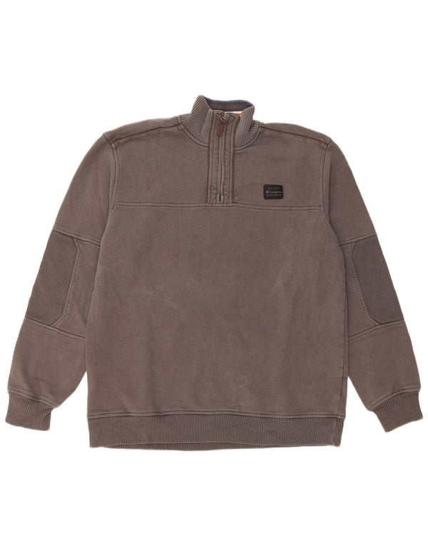 Ανδρικό φούτερ με φερμουάρ Champion Jumper 2XL Γκρι βαμβακερό
