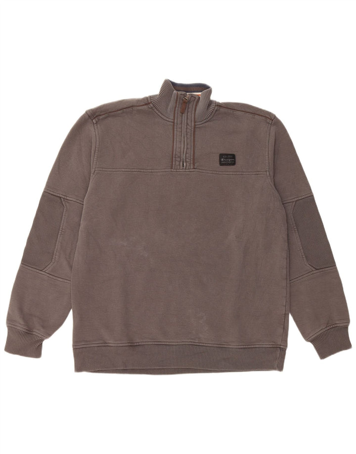Ανδρικό φούτερ με φερμουάρ Champion Jumper 2XL Γκρι βαμβακερό