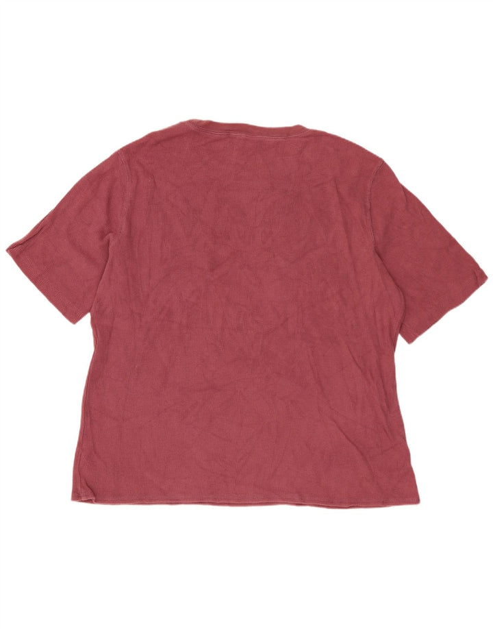 EDDIE BAUER Ανδρικό T-Shirt Top XL Βουργουνδί Βαμβακερό