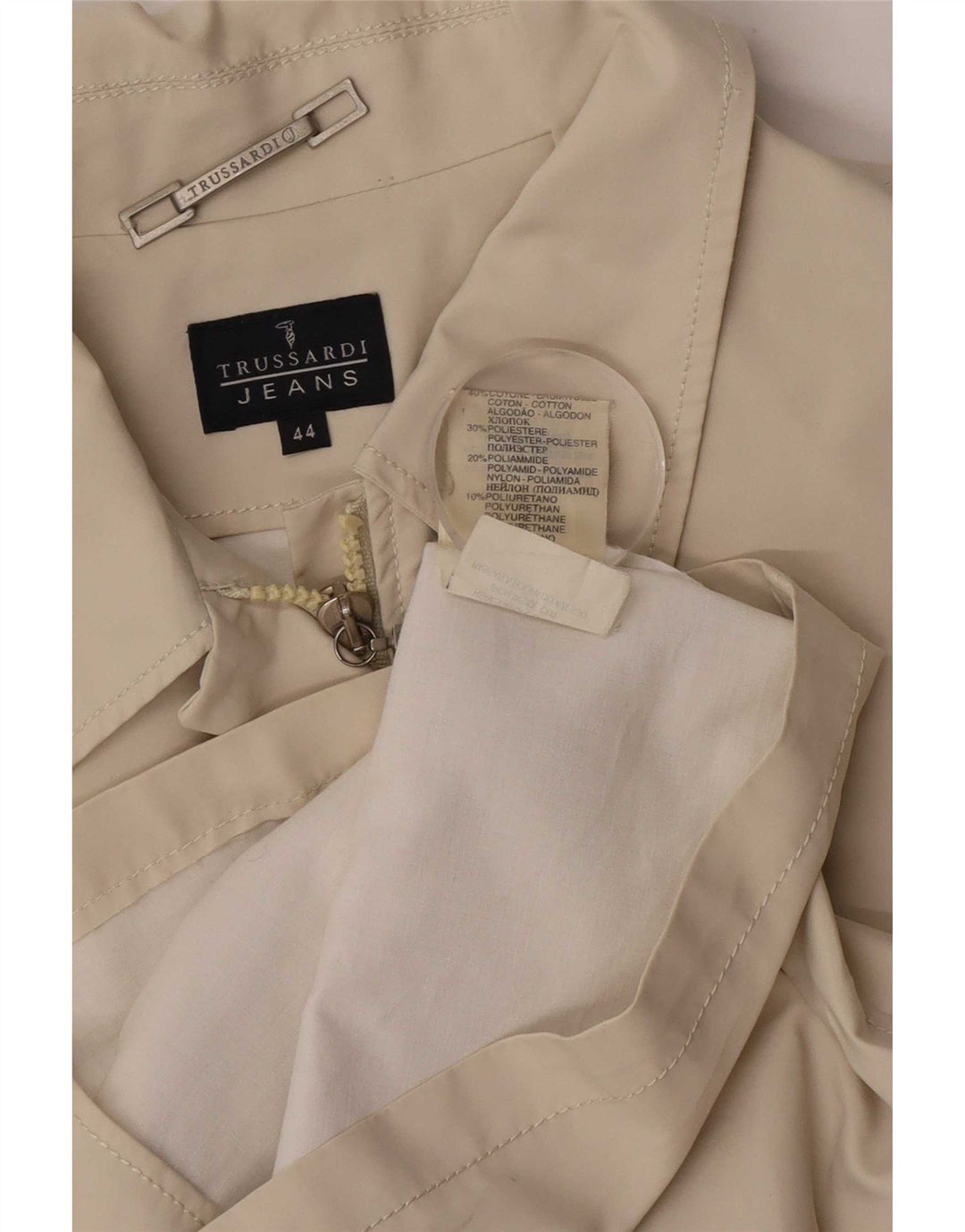 Trussardi Jeans Γυναικείο Bomber Jacket IT 44 Medium Beige Βαμβακερό