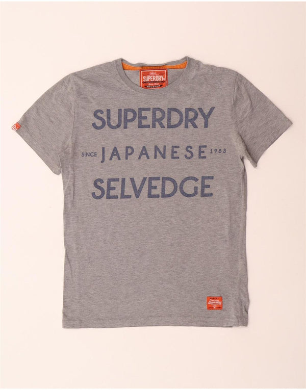Ανδρικό γραφικό T-Shirt Superdry Top Medium Grey Polyester