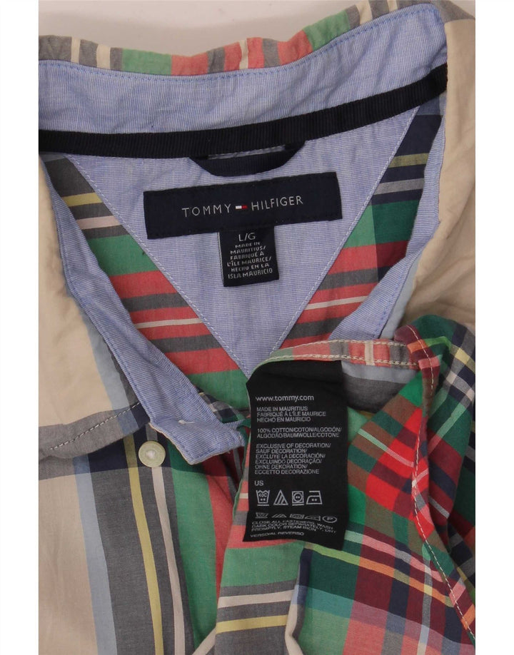 Ανδρικό πουκάμισο Tommy Hilfiger Μεγάλο πολύχρωμο βαμβακερό καρό