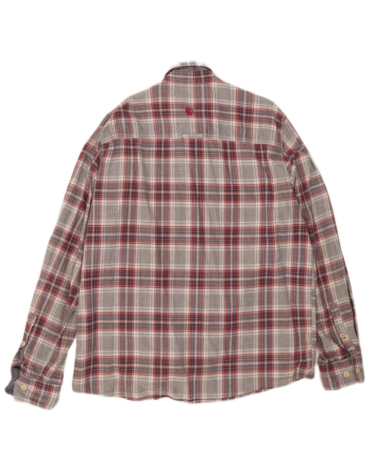 Ανδρικό φανελένιο πουκάμισο Fat Face XL Grey Check Cotton