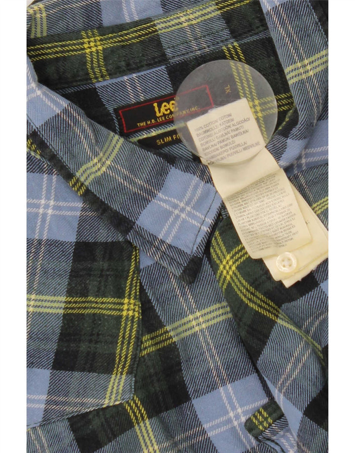 Ανδρικό φανελένιο πουκάμισο Lee Slim Fit XL Μπλε βαμβακερό