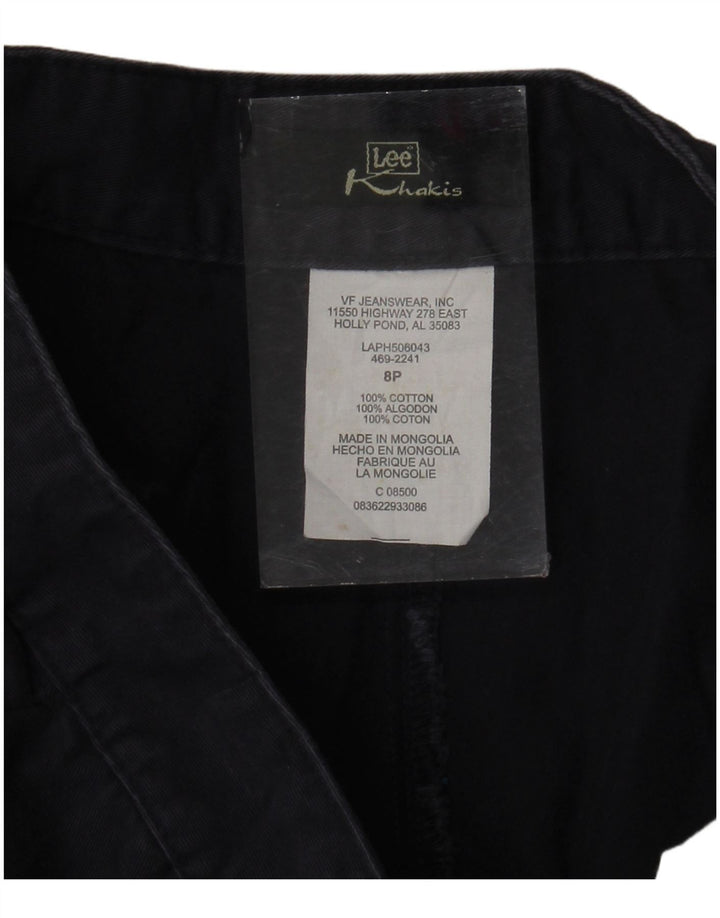 Lee γυναικείο χακί ίσιο παντελόνι US 8 Medium W30 L28 Navy Blue
