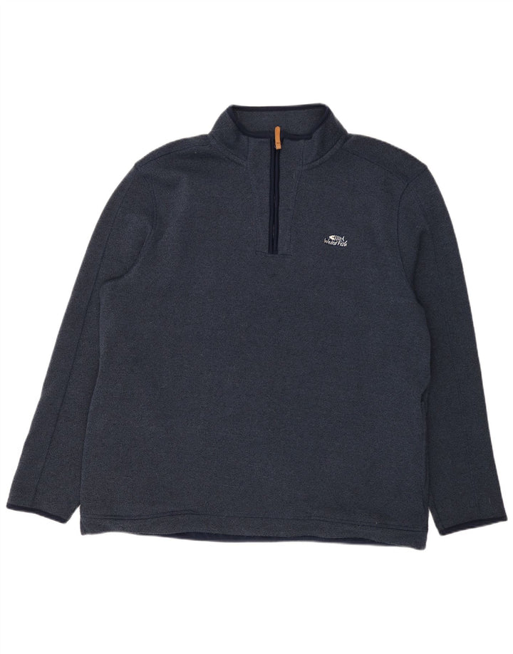 Ανδρικό φούτερ με φερμουάρ Weird Fish Jumper 2XL Navy Blue Polyester