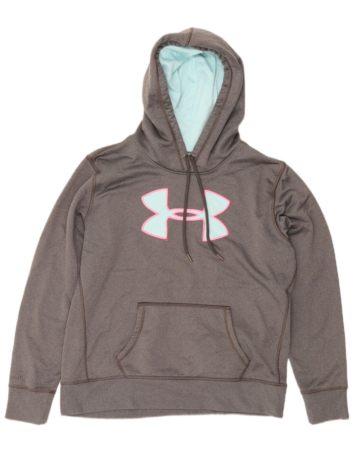 UNDER ARMOR Γυναικείο γραφικό κουκούλα UK 16 Large Grey