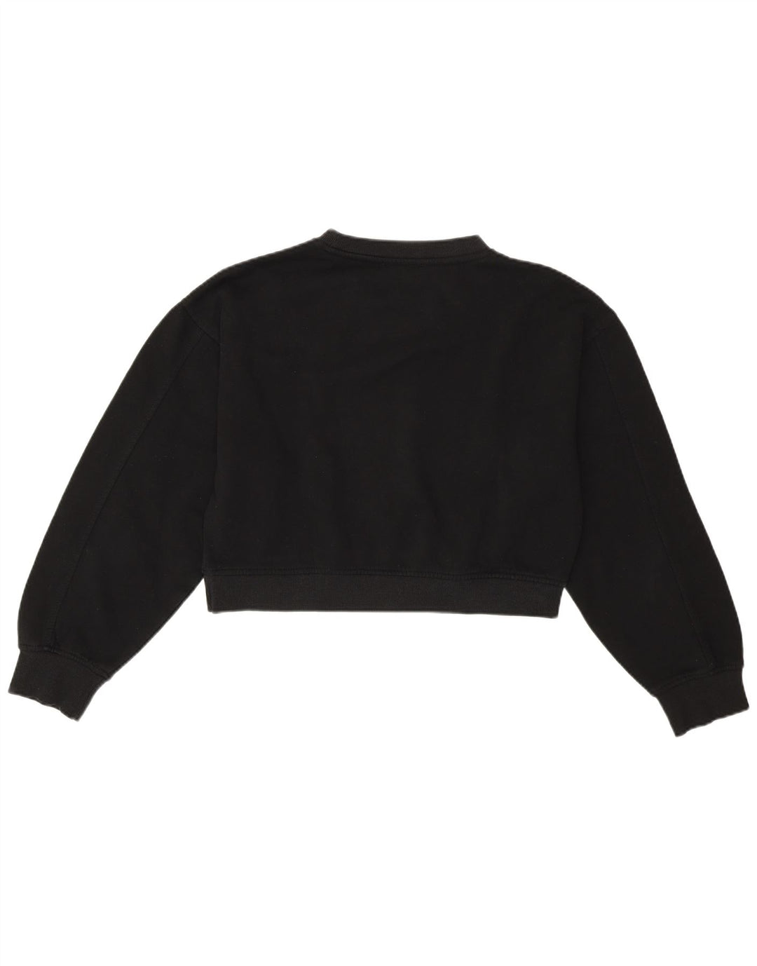Zara Γυναικεία φούτερ Crop Oversized Jumper UK 10 Small Black Cotton