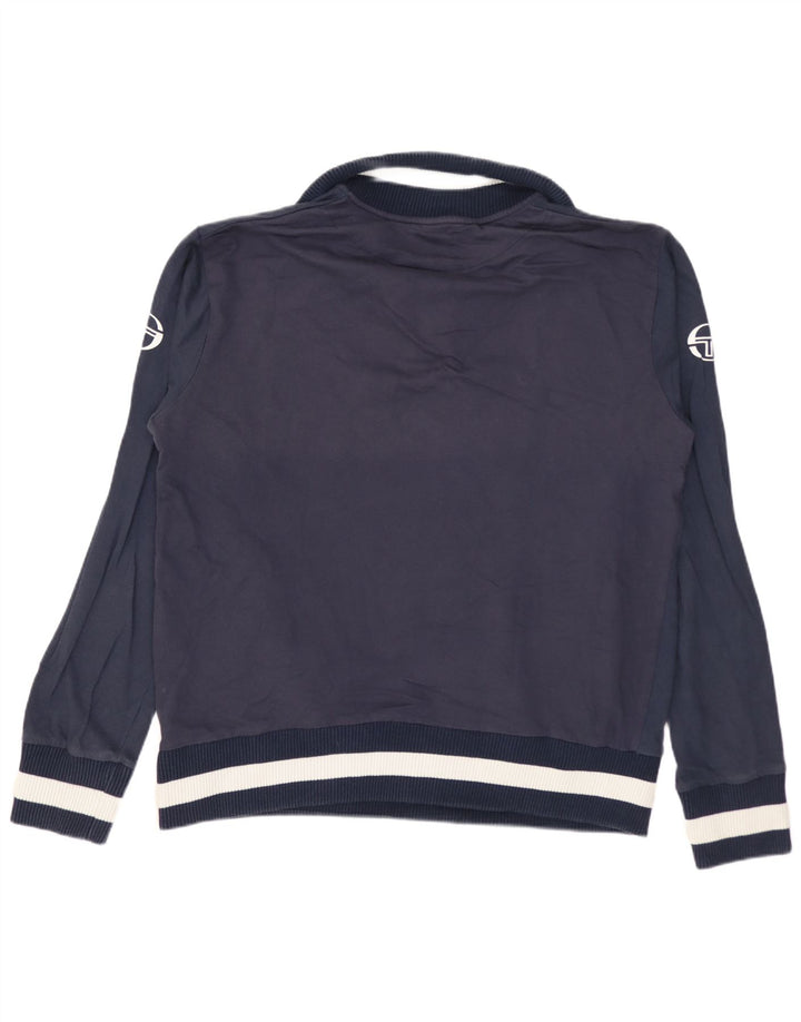 Sergio Tacchini Ανδρικό γραφικό φούτερ με φερμουάρ, Jumper Small Navy Blue