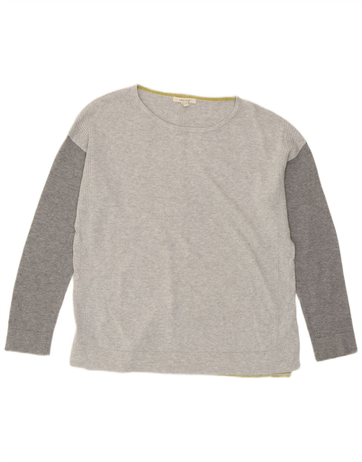 White Stuff Γυναικείο υπερμεγέθη μακρυμάνικο UK 10 Small Grey Colourblock