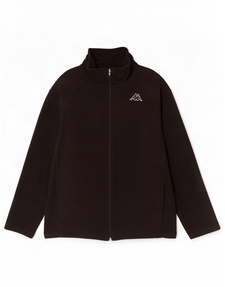 Kappa Ανδρικό Fleece Jacket UK 42 XL Μαύρο Πολυεστέρας